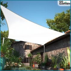 shumee Vrtno senčno jadro, vodoodporno, belo, vzdržljivo, močno, 5 x 3 m