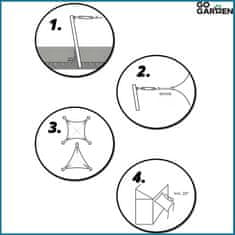 shumee Vrtno senčno jadro, vodoodporno, belo, vzdržljivo, močno, 5 x 3 m