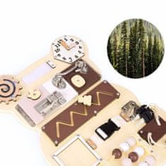 shumee Manipulativna tabla, lesena senzorična igrača, večnamenska, eko 12 v 1