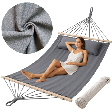 shumee Vrtna viseča mreža z razpornimi palicami - siva