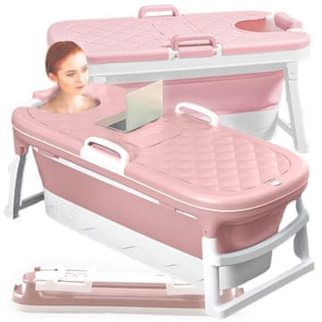 shumee Zložljiva vodoodporna kopalna kad L 115 cm roza