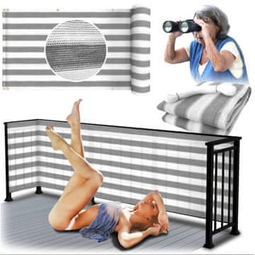 shumee Zaščitna mreža za balkonsko teraso UV 95% 100 x 700 GoGarden