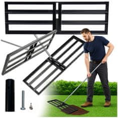 shumee Izravnalnik trate 30x120 cm, jekleni ročni izravnalnik terena
