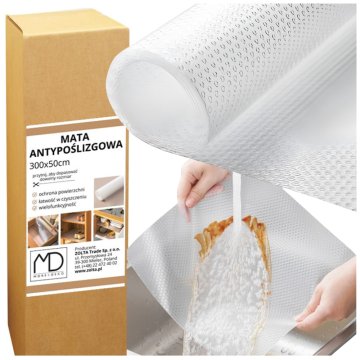 shumee Prozorna protizdrsna podloga za kuhinjo, predale omaric, v roli 300x50cm