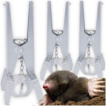shumee Komplet pasti za krte, 3 profesionalne pasti za krte, giljotina za voluharje