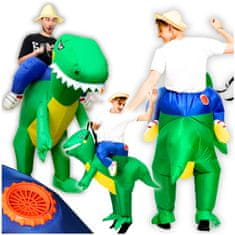 shumee Preobleka za kostum dinozavra, samonapihljiv napihljiv kostum dinozavra t-rexa
