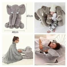 shumee Velika slonova blazina, maskota, plišasta igrača, medvedek, otroško darilo Jasiek