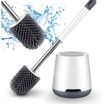 shumee WC ščetka za kopalnico, gumijasta, hitro sušeča, debelo stojalo