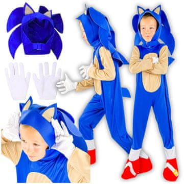 shumee Sonic outfit kostum preobleka žoga za vrtec kigurumi jež velikosti 116/122