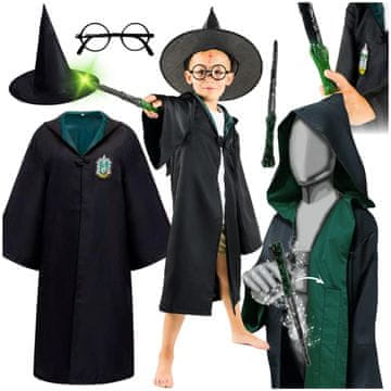 shumee Kostum Harryja Potterja, karnevalska ples, očala, palica, 134-140, preobleka, ogrinjalo, 134-140