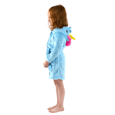 Onesies Otroški kopalni plašč s samorogom za deklice modrega pegaza velikosti M