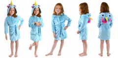 Onesies Otroški kopalni plašč s samorogom za deklice modrega pegaza velikosti M