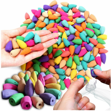 shumee Kadilni stožci za kamin, komplet 100 kosov, pisani dišavni vložki