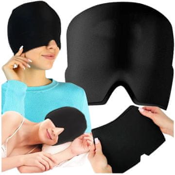 shumee Naglavni trak za migrensko bolečino, hladilni obkladek z gelom, zatemnitveni klobuk