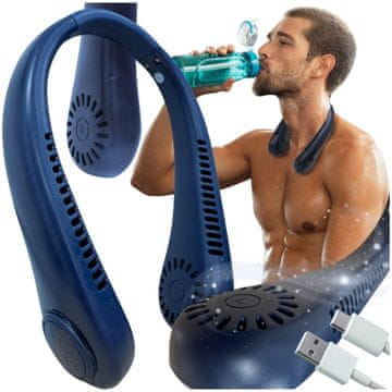 shumee Prenosni športni ventilator z mini vratnim ventilatorjem