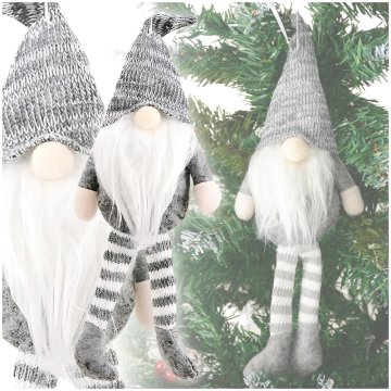 shumee Božič sivi pritlikavi gnome brada okrasek dekoracija darilo praznik
