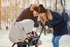 shumee Črne krznene rokavice za voziček, sani, izolirane za zimo