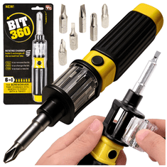 shumee Komplet izvijačev 6-v-1 zamenljivi ročni nastavki za očeta