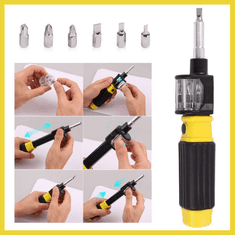 shumee Komplet izvijačev 6-v-1 zamenljivi ročni nastavki za očeta