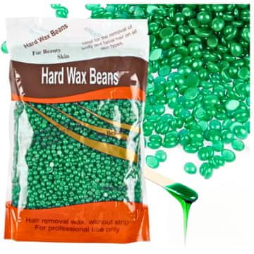 shumee Trde kapljice voska za depilacijo v granulah za zelene noge, obraz, bikini, 100 gramov