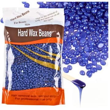 shumee Depilacijski vosek za britje nog, obraza, bikinija, kapljice, trdi modri, 100 gramov