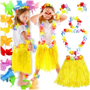 shumee Havajski kostum krilo venec ogrlice hula pustna obleka aloha obleka