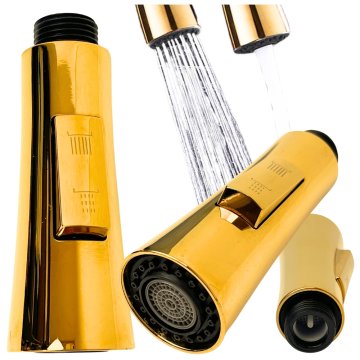 shumee KONICA AERATORJA, PODALJŠEK ZA PIPO, ZLAT, DVOJNA FUNKCIJA, UNIVERZALNA