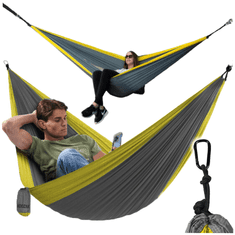 shumee Lahka potovalna viseča mreža 260 x 140, velika viseča mreža za preživetje in kampiranje, XXL