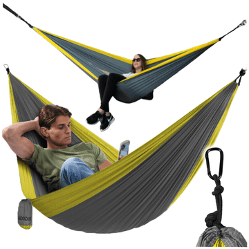 shumee Lahka potovalna viseča mreža 260 x 140, velika viseča mreža za preživetje in kampiranje, XXL