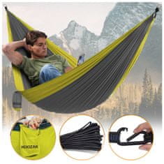 shumee Lahka potovalna viseča mreža 260 x 140, velika viseča mreža za preživetje in kampiranje, XXL