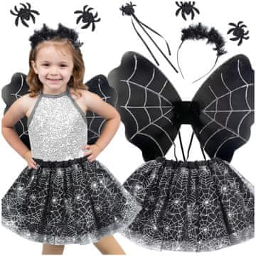 shumee Karnevalska preobleka, kostum čarovnice, otroški kostum, dekliška suknjič