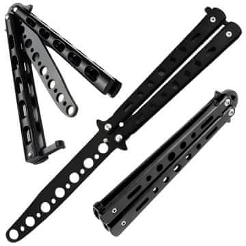 shumee Vadbeni nož za metulje, balisong metulj, zložljivi nož za spretnost metulja