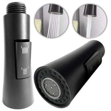 shumee Podaljšek za aerator, konica pipe, črna, univerzalna, dvojna funkcija