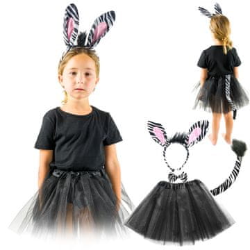 shumee Zebrin kostum za dekleta, karnevalski kostum, pustna obleka za zabavo