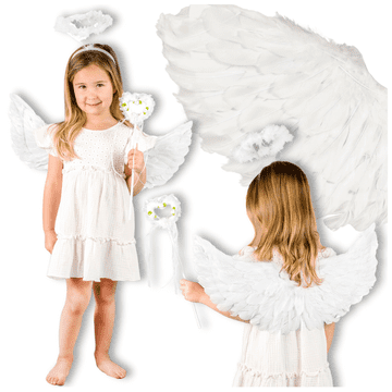 shumee Kostum angela, kostum za božično igro, krila, sivo-rjava
