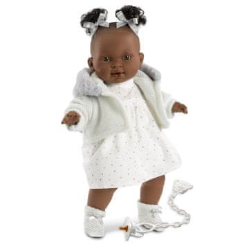 shumee Llorens - Jokajoča punčka Diana v beli obleki 38 cm