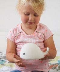 shumee Moby Whale bela - LED nočna lučka - Flow Amsterdam