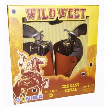 shumee Gonher Cowboy Set 2x Metal Gun 147