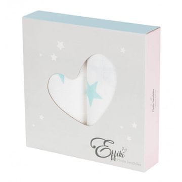 shumee Effiki muslin povoji Stars Blue - 2 kompleta