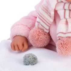 shumee Llorens - španska punčka jokajoči dojenček v kombinezonu z nosilko