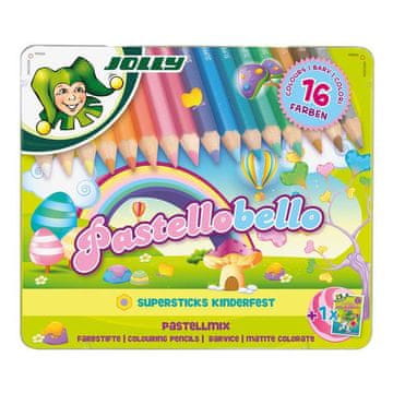 shumee Jolly Pastellobello komplet barvic, 16 kosov.