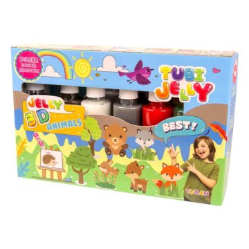 shumee TUBI JELLY SET Gel tekoči 6 BARV - ŽIVALI