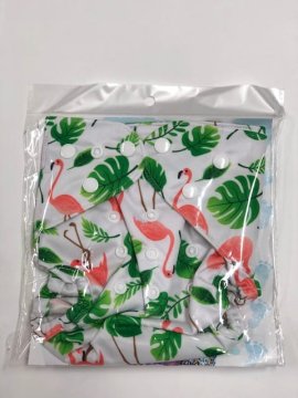 shumee Simed prevleka za plenice za večkratno uporabo PUL - Flamingos