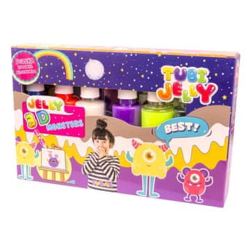 shumee TUBI JELLY SET Gel tekoči 6 BARV - POŠASTI