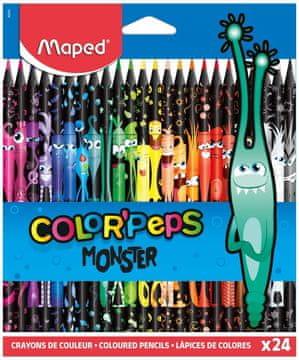 shumee MAPED Colorpeps Monster trikotni svinčniki 24 barv
