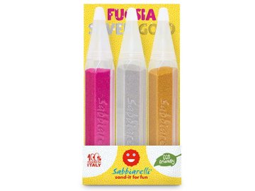 shumee Sabbiarelli - Čarobni pesek za barvanje - Komplet 3 barvnih flomastrov