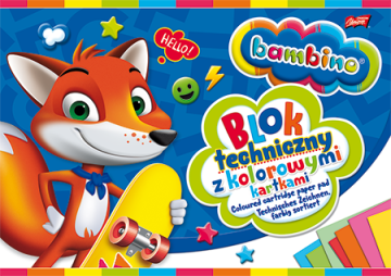 shumee BAMBINO Tehnični blok z barvnimi listi A4, 10 listov