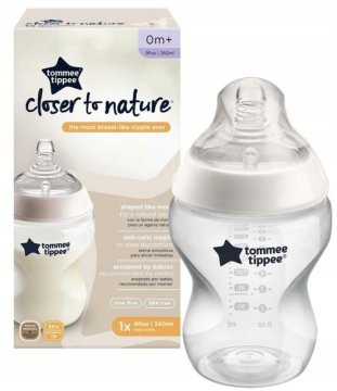 shumee Steklenička Tommee Tippee proti kolikam 260 ml s počasnim pretokom