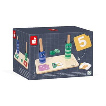 shumee Janod lesena matematična sestavljanka Sestavljanje in primerjanje števil