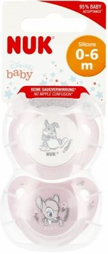 shumee NUK Silikonska duda 0-6m Disney Bambi 2 kosa